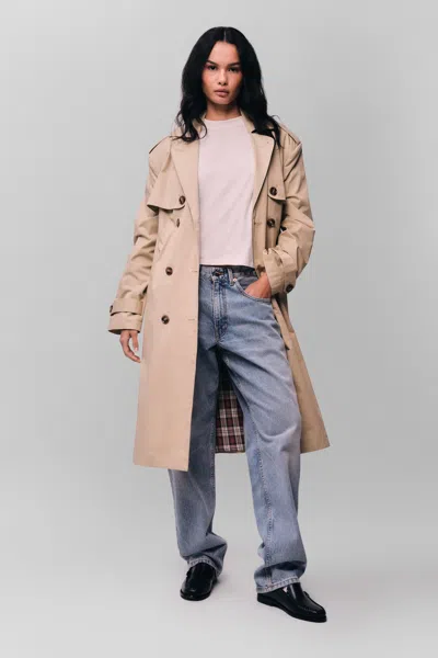 Danielle Guizio Ny Classic Trench Coat In Khaki