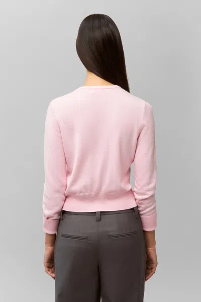 Danielle Guizio Ny Emelie Cropped Cardigan In Ballet Slipper