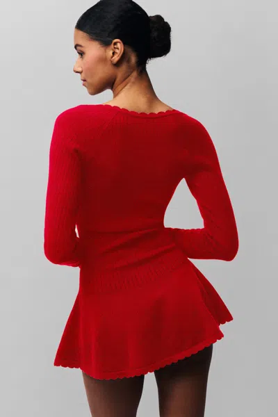Danielle Guizio Ny Evelyne Dress In Red Love
