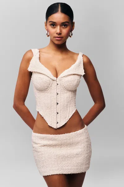 Danielle Guizio Ny Lourders Chiffon Mini Skirt In Ivory