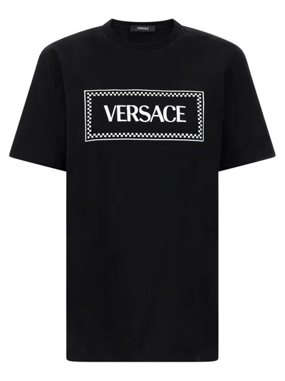 Shop Versace 90s Vintage Logo T-shirt White/black