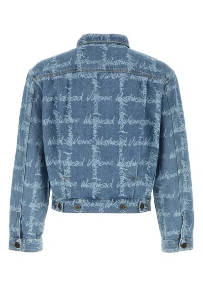 Vivienne Westwood Marlene Jacket Laser Denim Vw-grid-blue Xl Men
