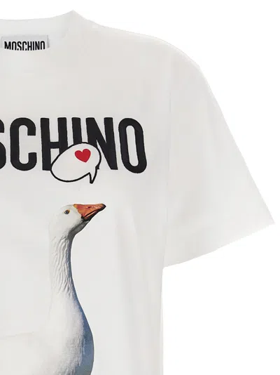 Moschino Classic Cotton T-shirts And Polos Collection In White