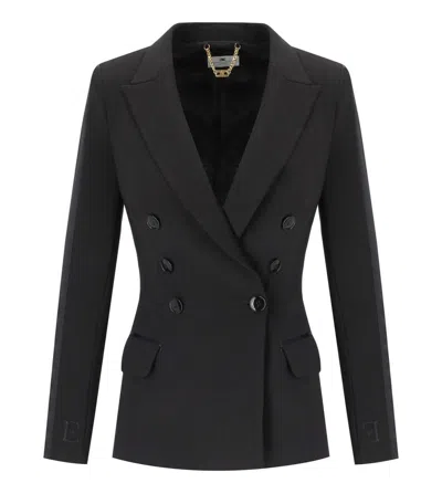 Elisabetta Franchi Double-breasted Jacket With Satin Details