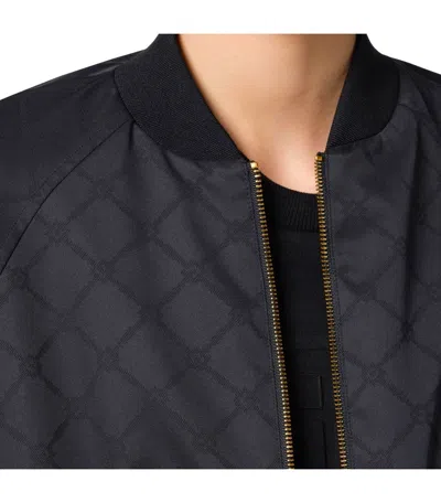Elisabetta Franchi Black Jacquard Bomber Jacket