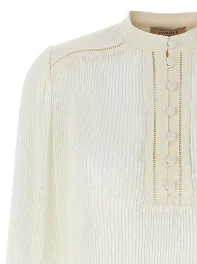 Shop Twinset Georgette Blouse Shirt And Blouse White