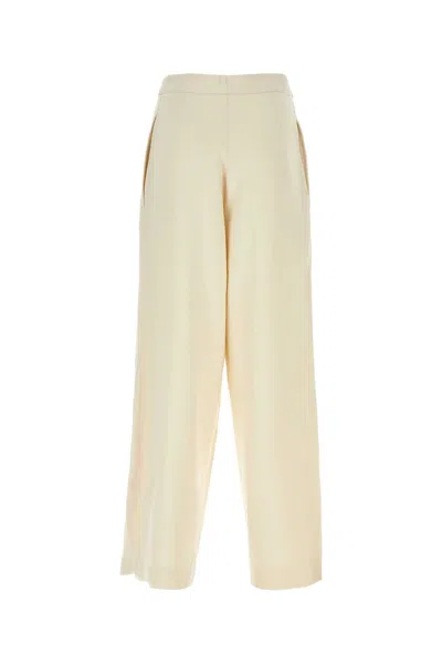 Ami Alexandre Mattiussi Pantalon Large A Pans Tons Neutres Pour Femme