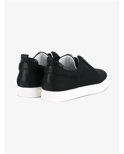 Shop Pierre Hardy Slider Textured Leather Sneakers