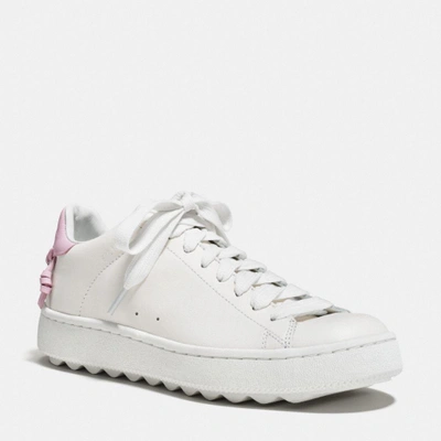 Shop Coach C101 Low Top Sneaker - Women's In White/petal