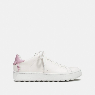 Shop Coach C101 Low Top Sneaker - Women's In White/petal
