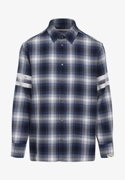 Golden Goose Db Nolwenn Checked Long-sleeved Shirt In Multicolor