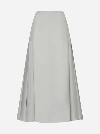 Studio Nicholson Lawson High Waisted Maxi Skirt In Gray