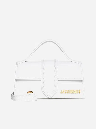 Jacquemus Leather Le Grand Bambino Shoulder Bag In White