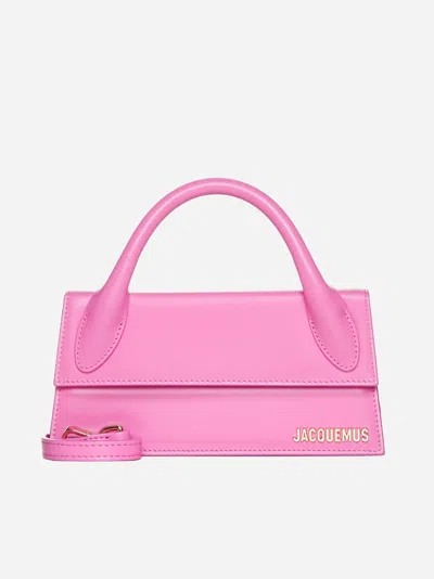 Jacquemus Le Chiquito Long Leather Bag <br/> In Neon Pink