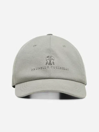 Brunello Cucinelli Lightweight Techno Fabric Cap With Tennis Print Hats
