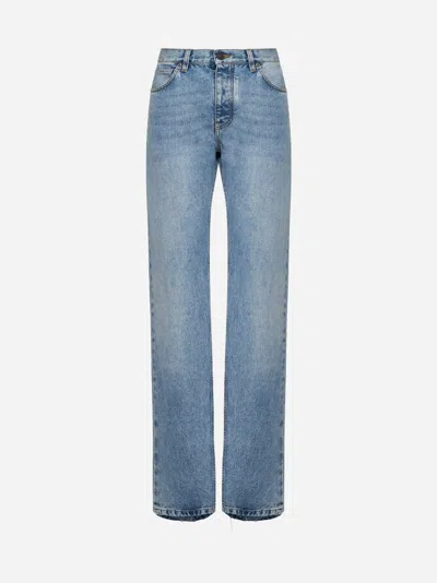 Balenciaga Low-waist Jeans In Iced Blue