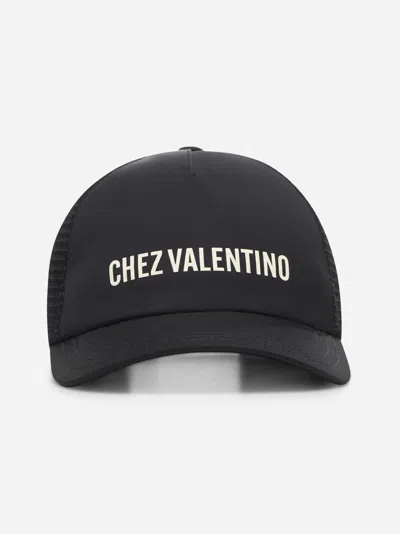 Valentino Cotton Baseball Cap With Embroidery