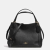 Coach Edie Shoulder Bag 28 In Pebble Leather In : Light Gold/black