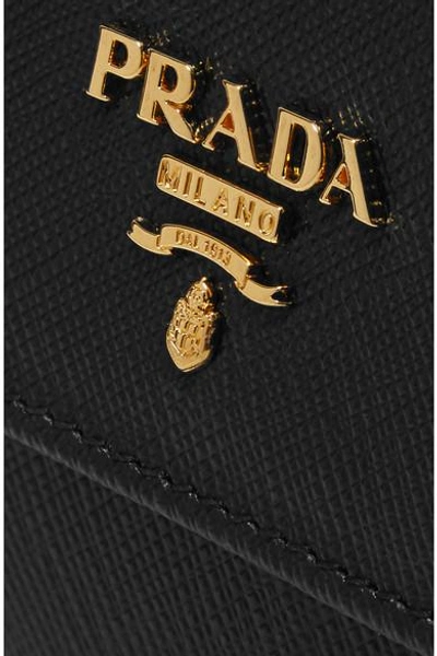 Shop Prada Textured-leather Wallet
