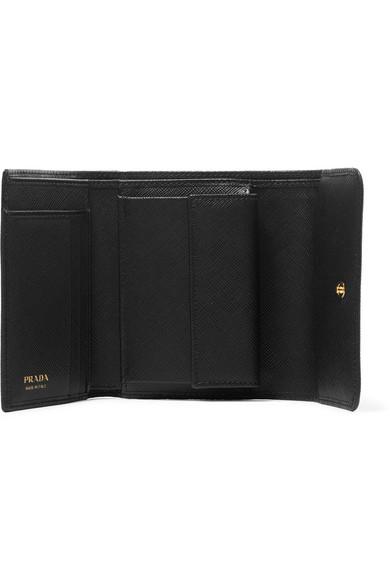 Prada Textured-leather Wallet In Eero | ModeSens