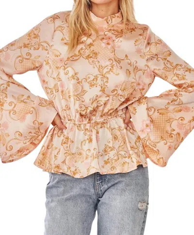 Andree By Unit Happiest Times Blouse In Champagne In White