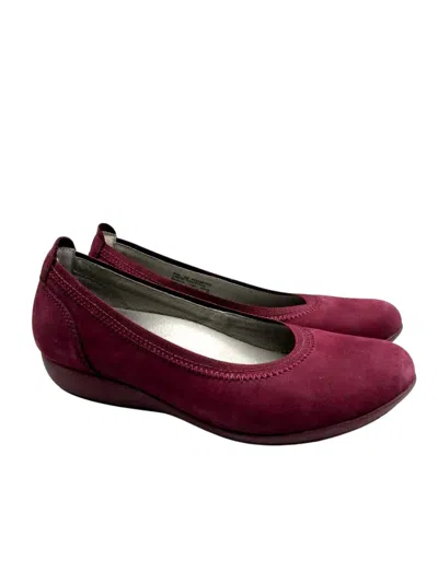 Dansko Women's Kristen Milled Nubuck Loafer In Wine In Pink