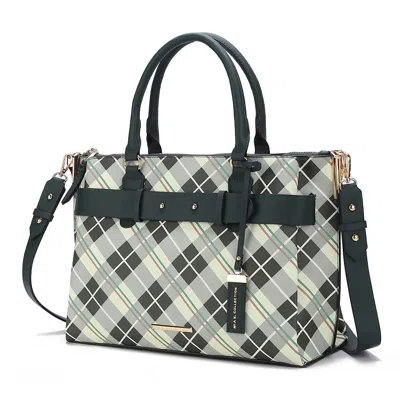 Mkf Collection By Mia K Vivian Women's Vegan Leather Satchel Handbag By Mia K In Green
