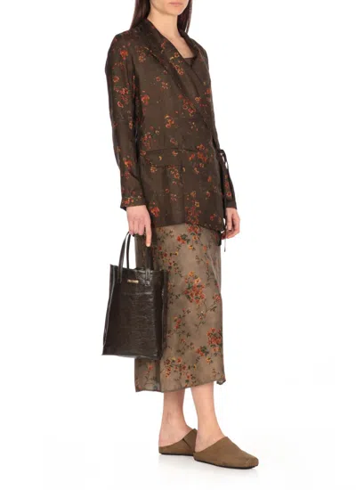 Uma Wang Anaya Dress Woman Grey In Green