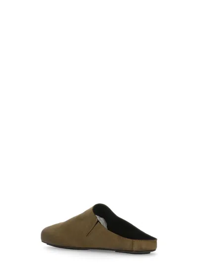 Uma Wang Square-toe Leather Mules In Green