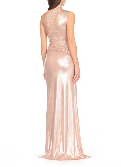 Pinko One-shoulder Maxi Dress In Pink