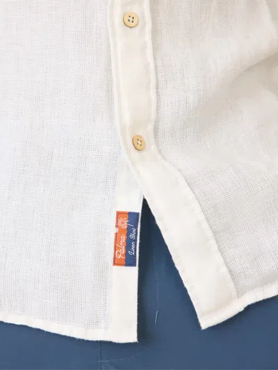 Faherty Ss Mesa Shirt In Bright White Basketweave