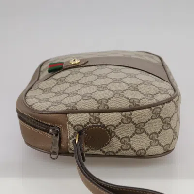 Pre-owned Gucci Gg Canvas Beige Canvas Clutch Bag ()