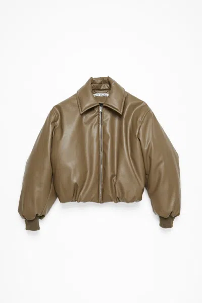 Acne Studios Faux Leather Zipped Bomber Jacket