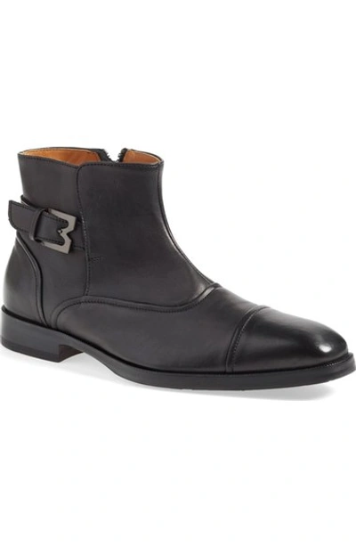 Bruno Magli 'arcadia' Cap Toe Boot (men) In Black Leather