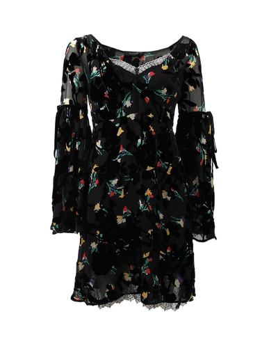 Shop Etro Floral Dress In Black