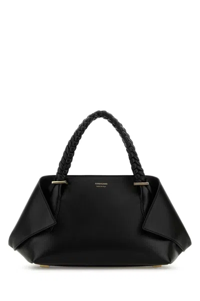 FERRAGAMO BLACK LEATHER BACKPACK 