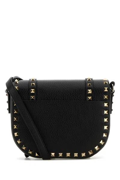 Valentino Small Rockstud Leather Saddle Crossbody Bag