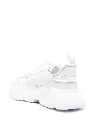 Dolce & Gabbana Mixed-materials Daymaster Sneakers In White