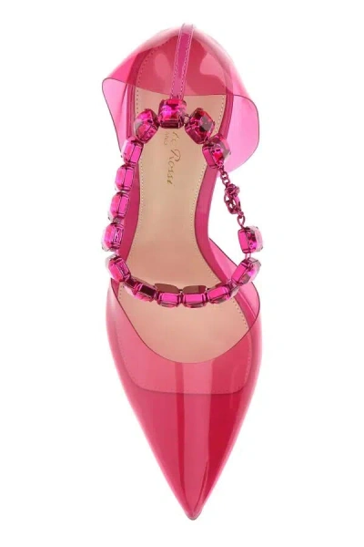 Gianvito Rossi Crystal Embellished Pointed Toe Sandals
