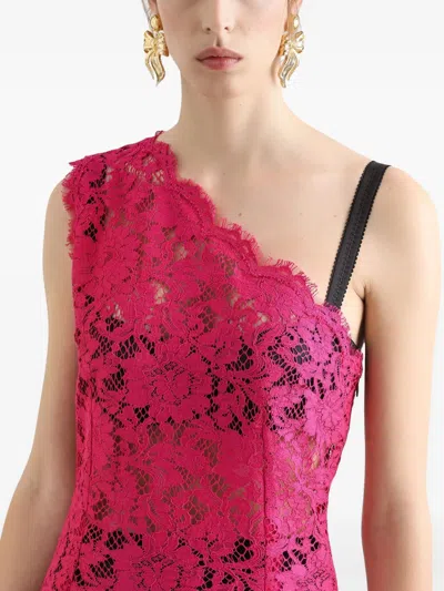 Dolce & Gabbana Short Shocking Pink Lace Dress