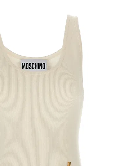 Moschino Knit Tank Top With Golden M