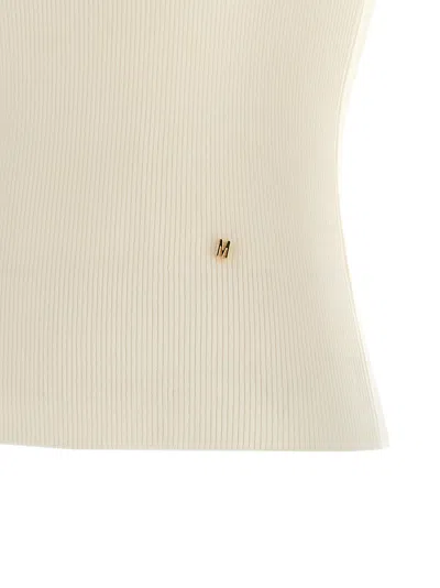 Moschino Knit Tank Top With Golden M
