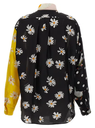Moschino Oversized Mixed Print French Collar Long Sleeves