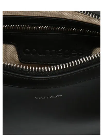 Shop Courrèges Racer Baguette Shoulder Bags Black
