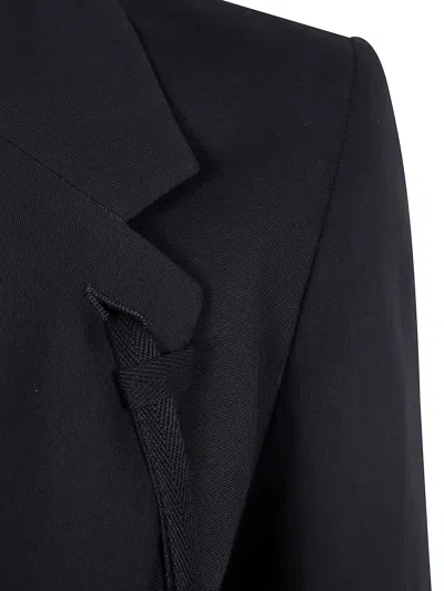 Ann Demeulemeester Asymmetric Silhouette Light Deconstructed Jacket In Black