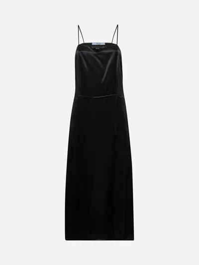Prada Black Satin Slip Dress