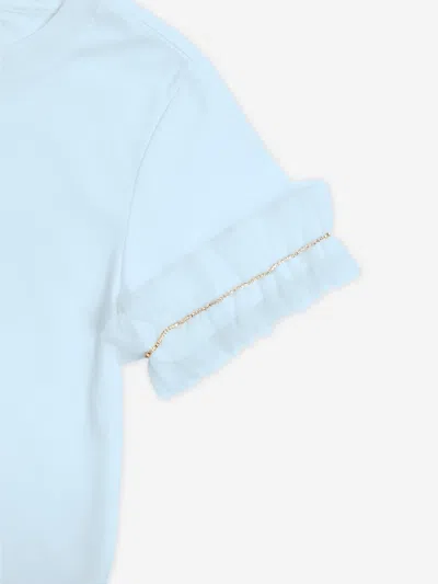 Bcbg Girls Ruffle Sleeve T-shirt In Blue