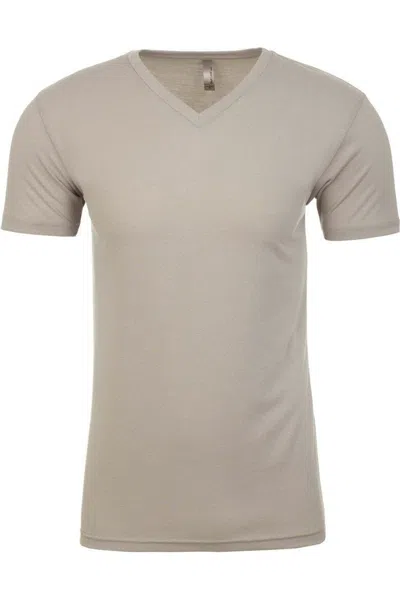 Next Level Unisex Sueded V-neck T-shirt In Beige
