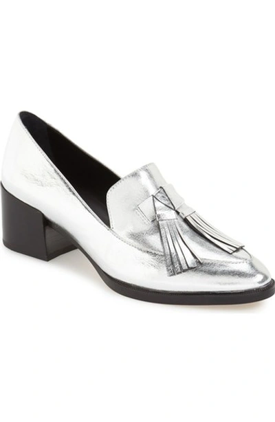 Shop Rebecca Minkoff 'edie' Loafer (women) In Silver Metallic Patent Leather
