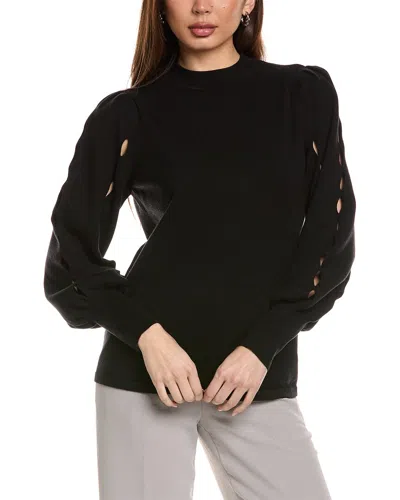 Joseph Ribkoff Balloon Sleeve Sweater In Black
